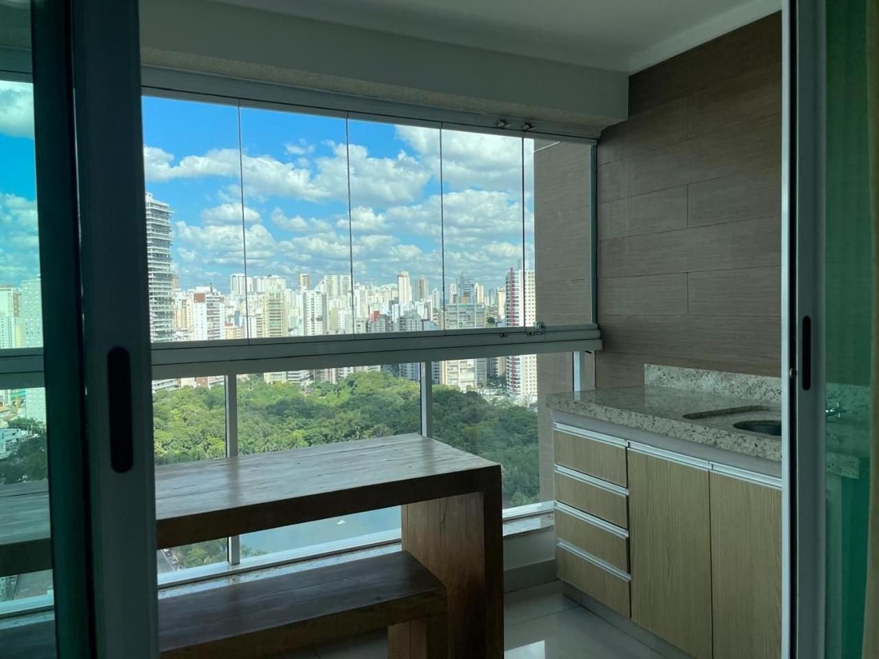 גויאניה Moderno Flat Com Vista Para O Parque Vaca Brava מראה חיצוני תמונה